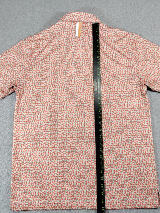 Rhoback Mens Medium The Absolute Peach Performance Golf Polo Shirt - Picture 7 of 7